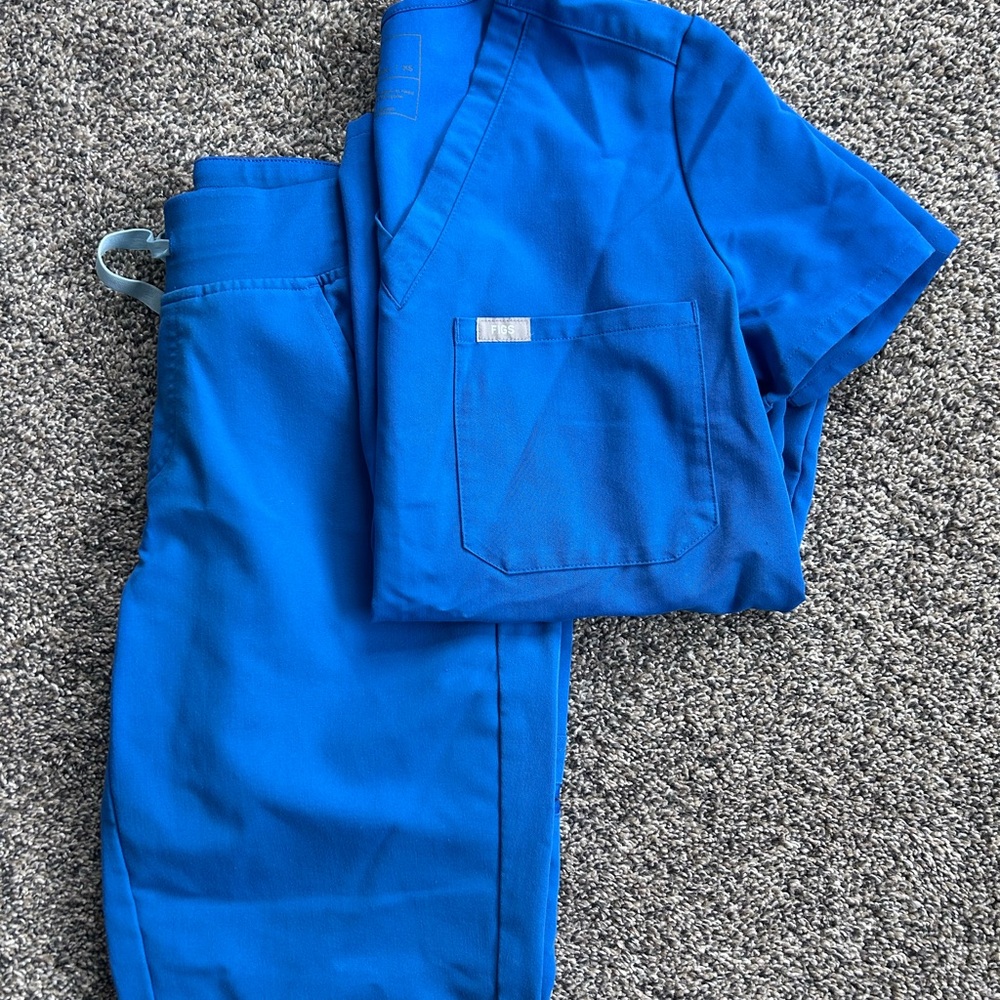 Figs Blue Scrub Set